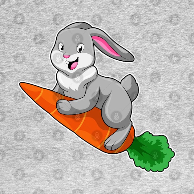 Rabbit with Carrot by Markus Schnabel